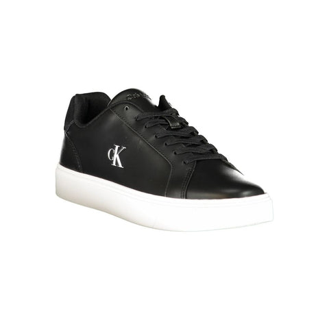 Black Polyurethane Men's Sneaker