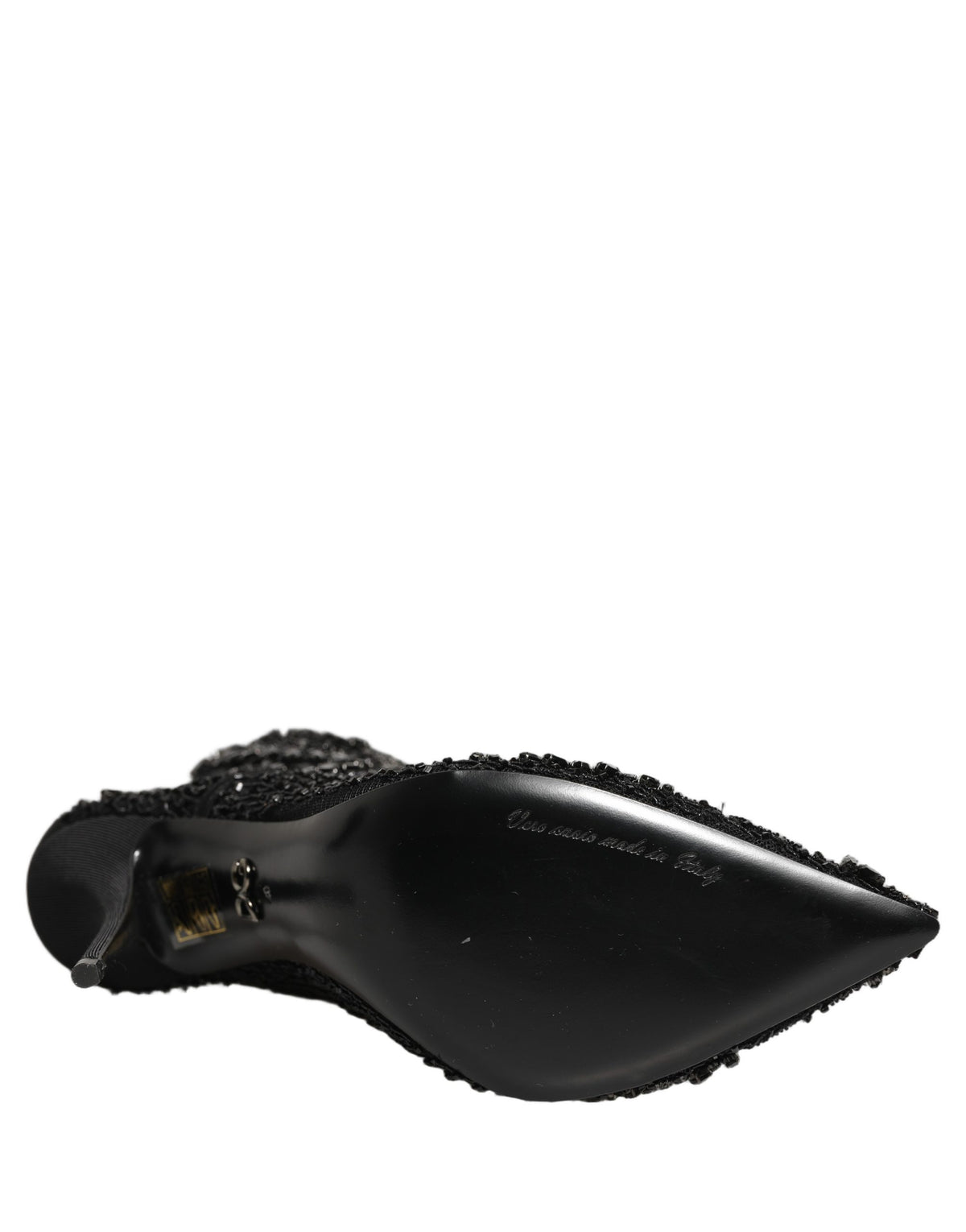 Black Embellished Mesh Ankle Boots Shoes