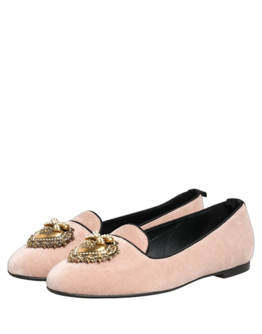 Pink Velvet Devotion Loafers Flats Shoes