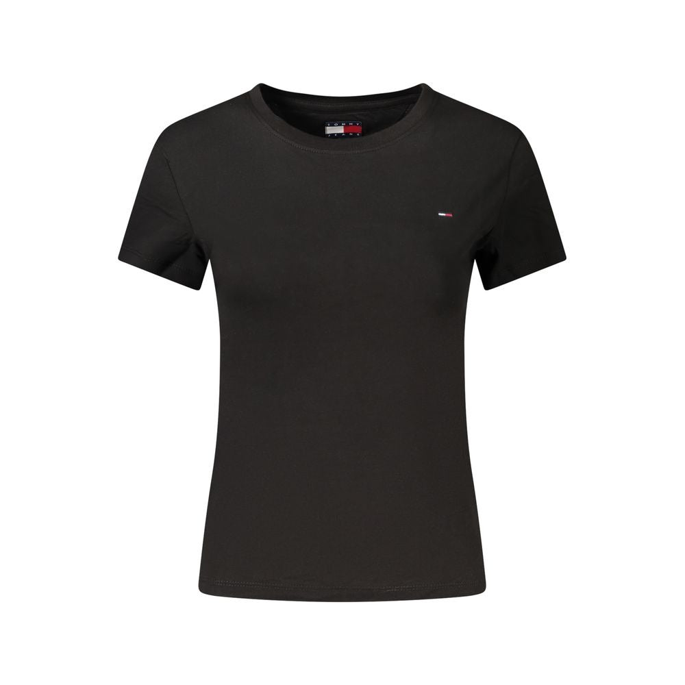 Black Cotton Women's T-Shirt