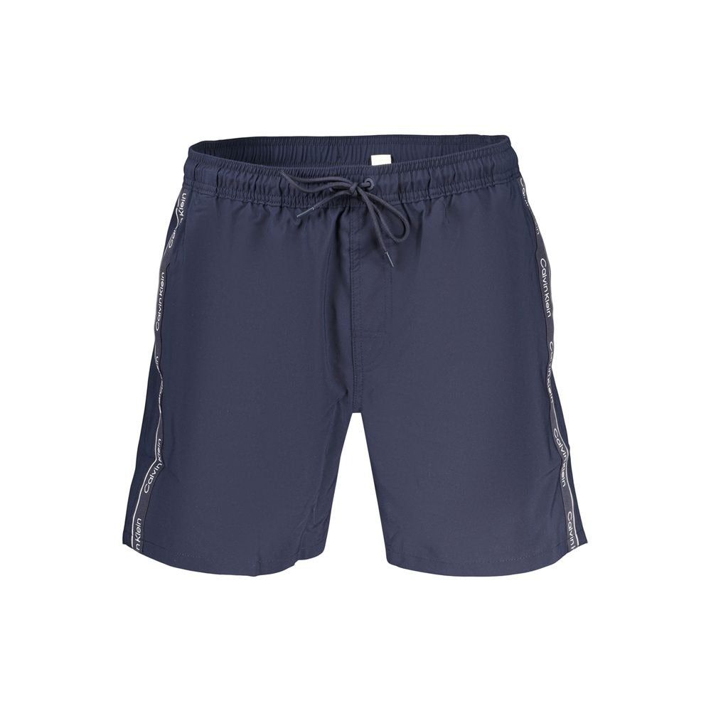 Blue Polyester Men's Swim Shorts