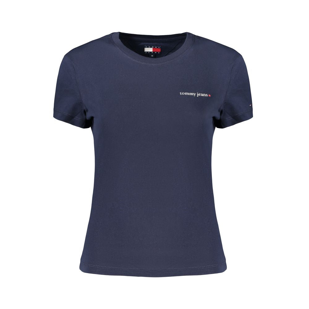Blue Cotton Women T-Shirt