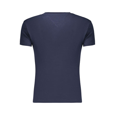 Blue Cotton Women T-Shirt