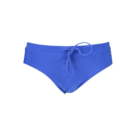 Blue Polyester Men's Swimwear