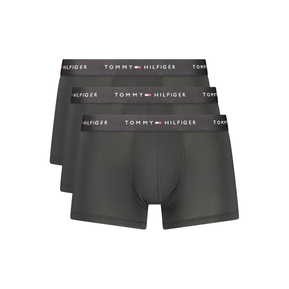 Black Polyester Men's Boxer