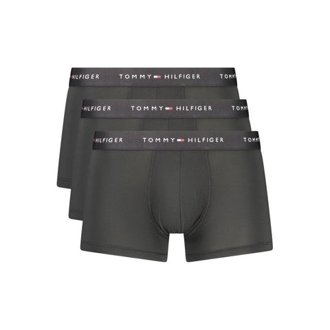 Black Polyester Men's Boxer