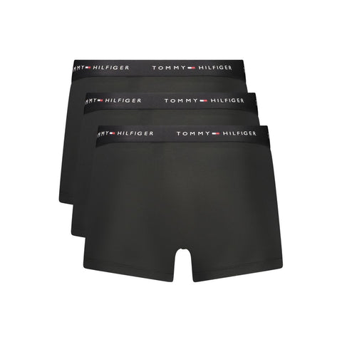Black Polyester Men's Boxer