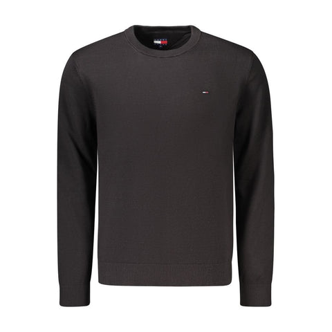 Black Cotton Men's Sweater