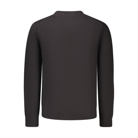 Black Cotton Men's Sweater