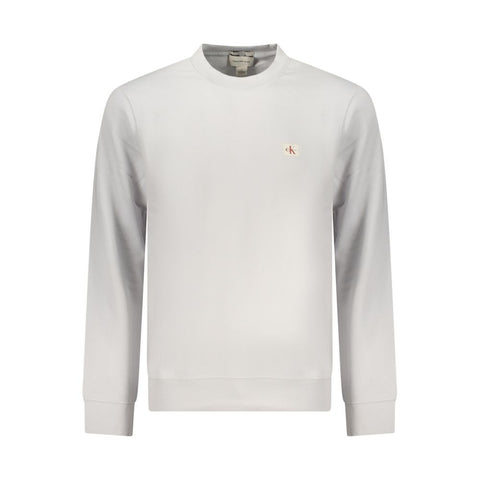 Gray Cotton Men Sweatshirt