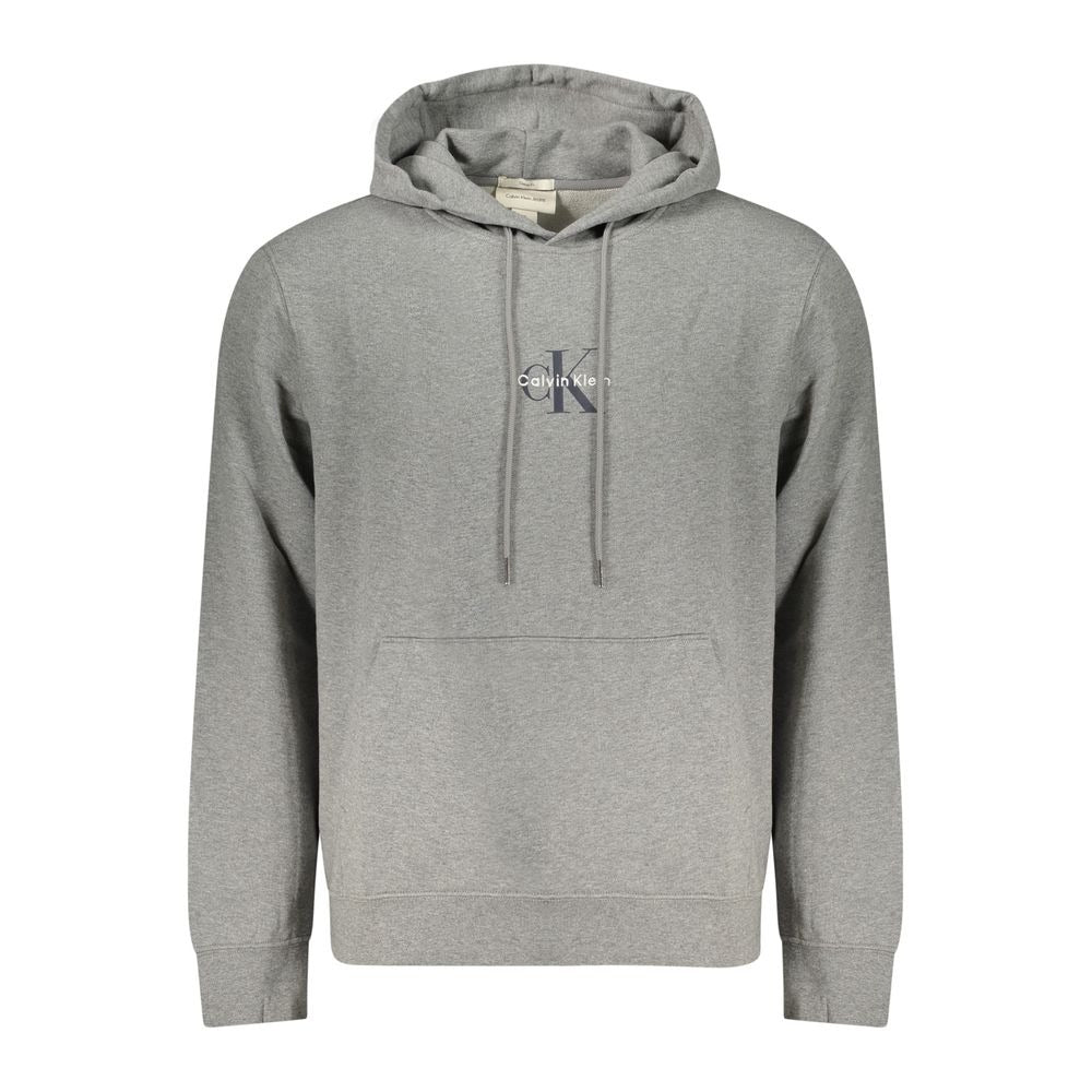 Gray Cotton Men's Hoodie