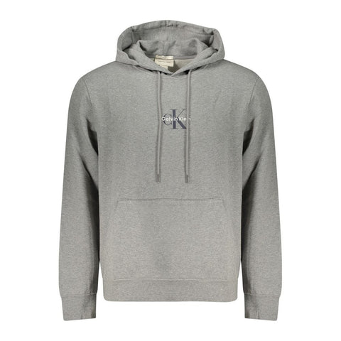 Gray Cotton Men's Hoodie