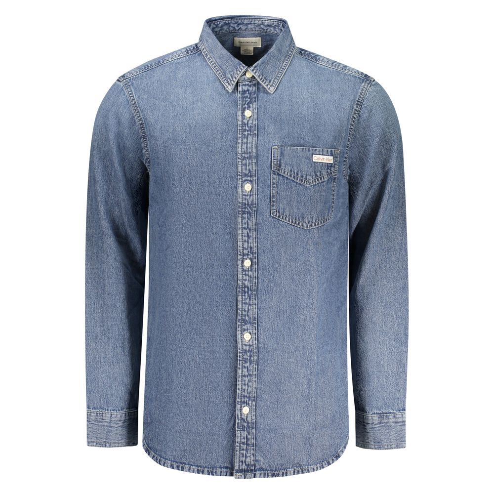 Blue Cotton Men's Shirt