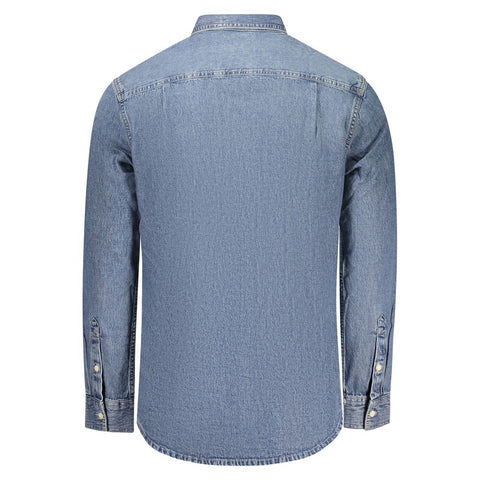 Blue Cotton Men's Shirt
