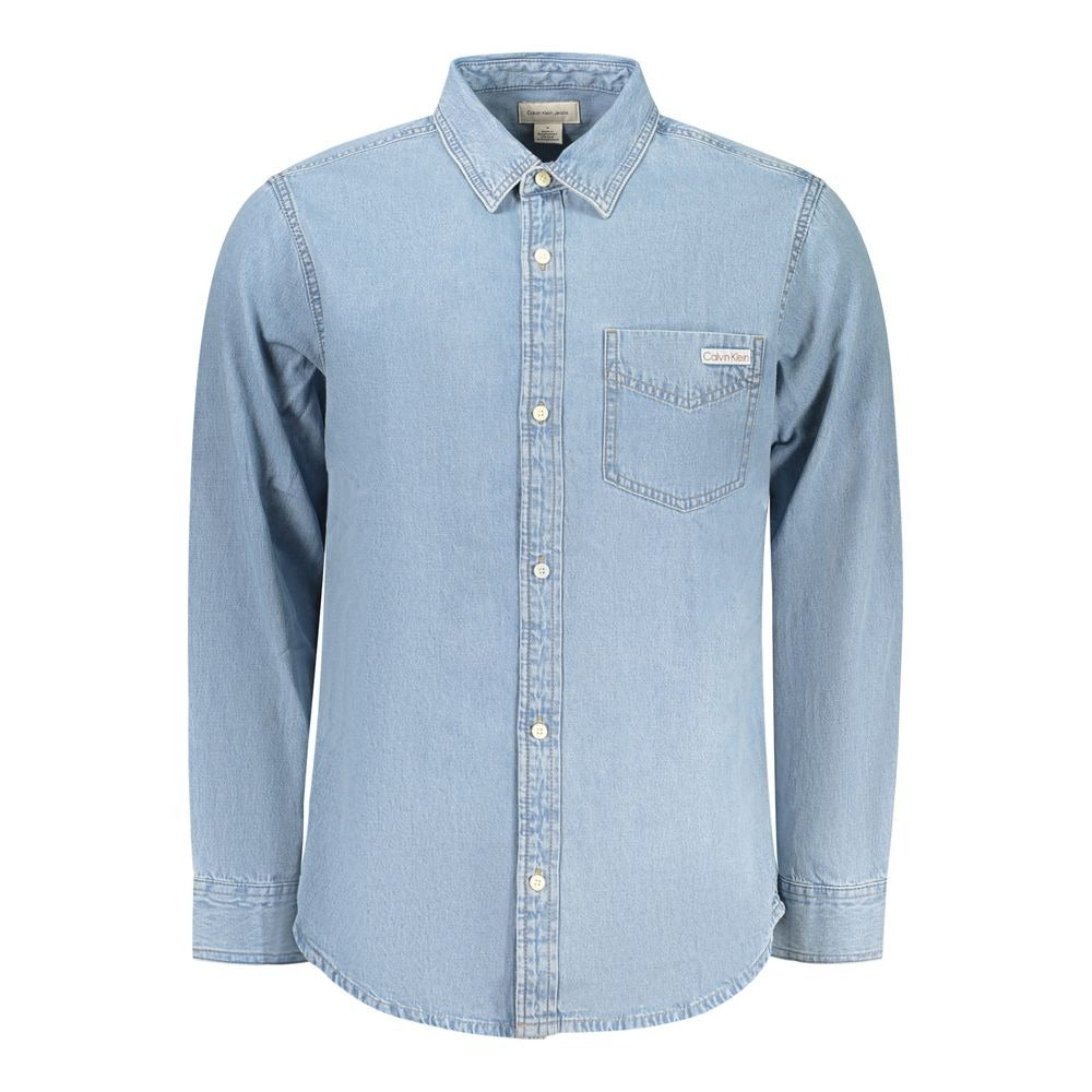 Azzurro Cotton Men's Shirt