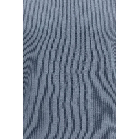 Blue Cotton Polo Shirt