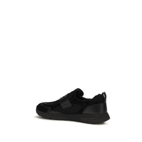 Black Calf Leather Bos Taurus Athletic Sneakers