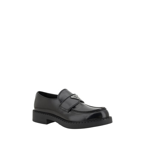 Black Calf Leather Bos Taurus Platform Loafers