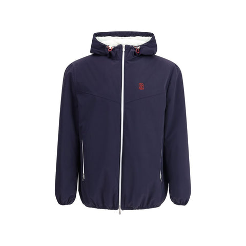 Blue Nylon Shell Jacket