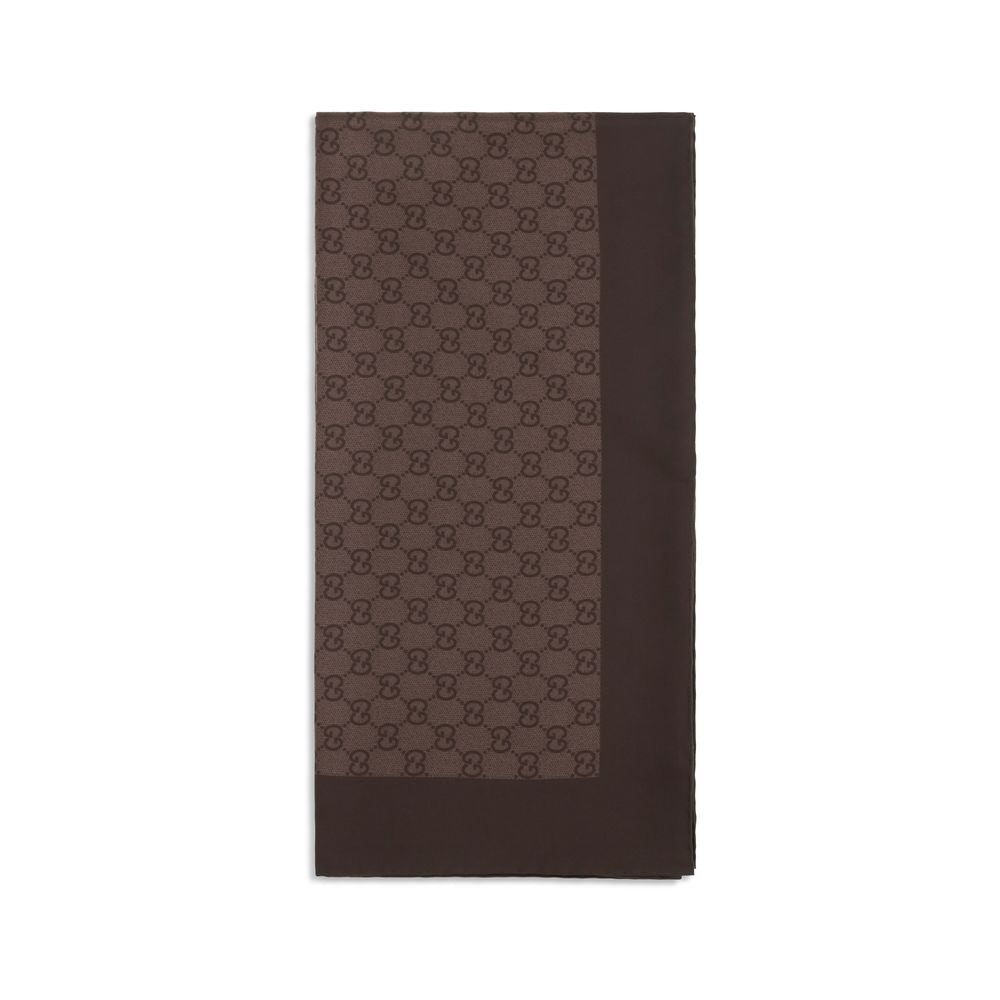Brown Silk Foulard