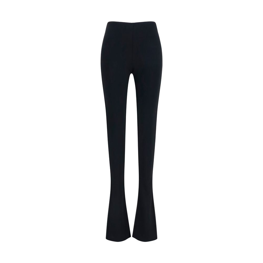 Black Viscose Flared Pants