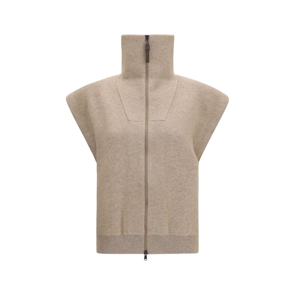 Beige Cashmere Cardigan