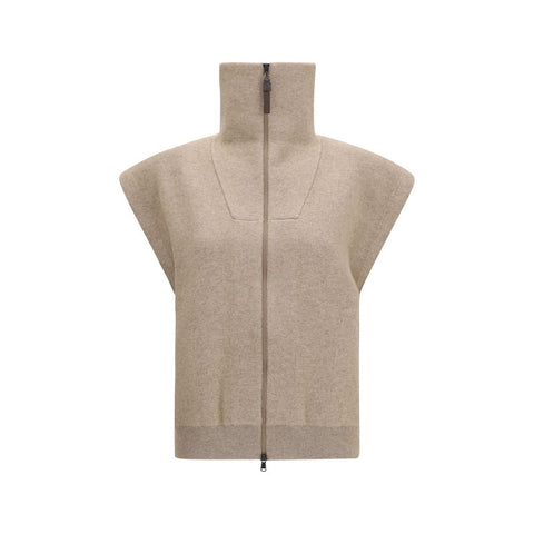 Beige Cashmere Cardigan