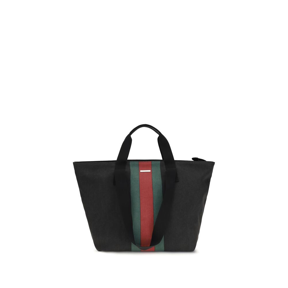Black Fabric Shoulder Bag