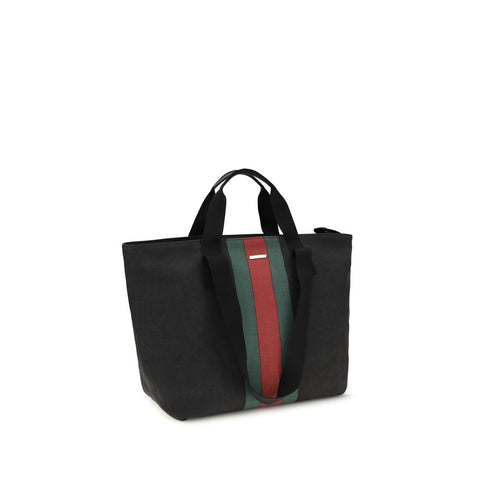 Black Fabric Shoulder Bag