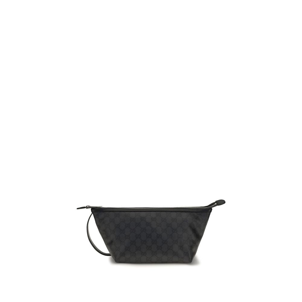 Black Cotton Clutch Bag