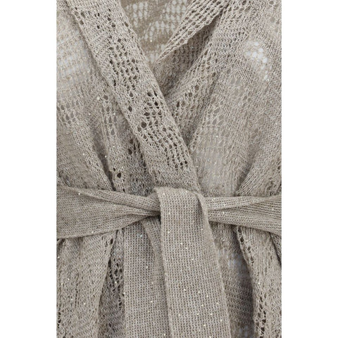 Beige Linen Cardigan