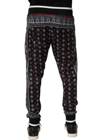 Black Bandana Crown Jogger Men Trouser Pants