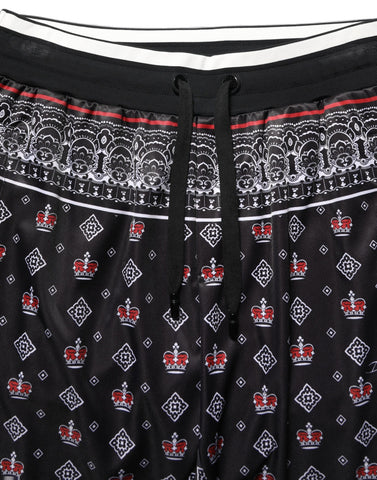 Black Bandana Crown Jogger Men Trouser Pants