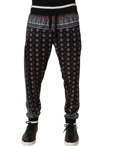 Black Bandana Crown Jogger Men Trouser Pants