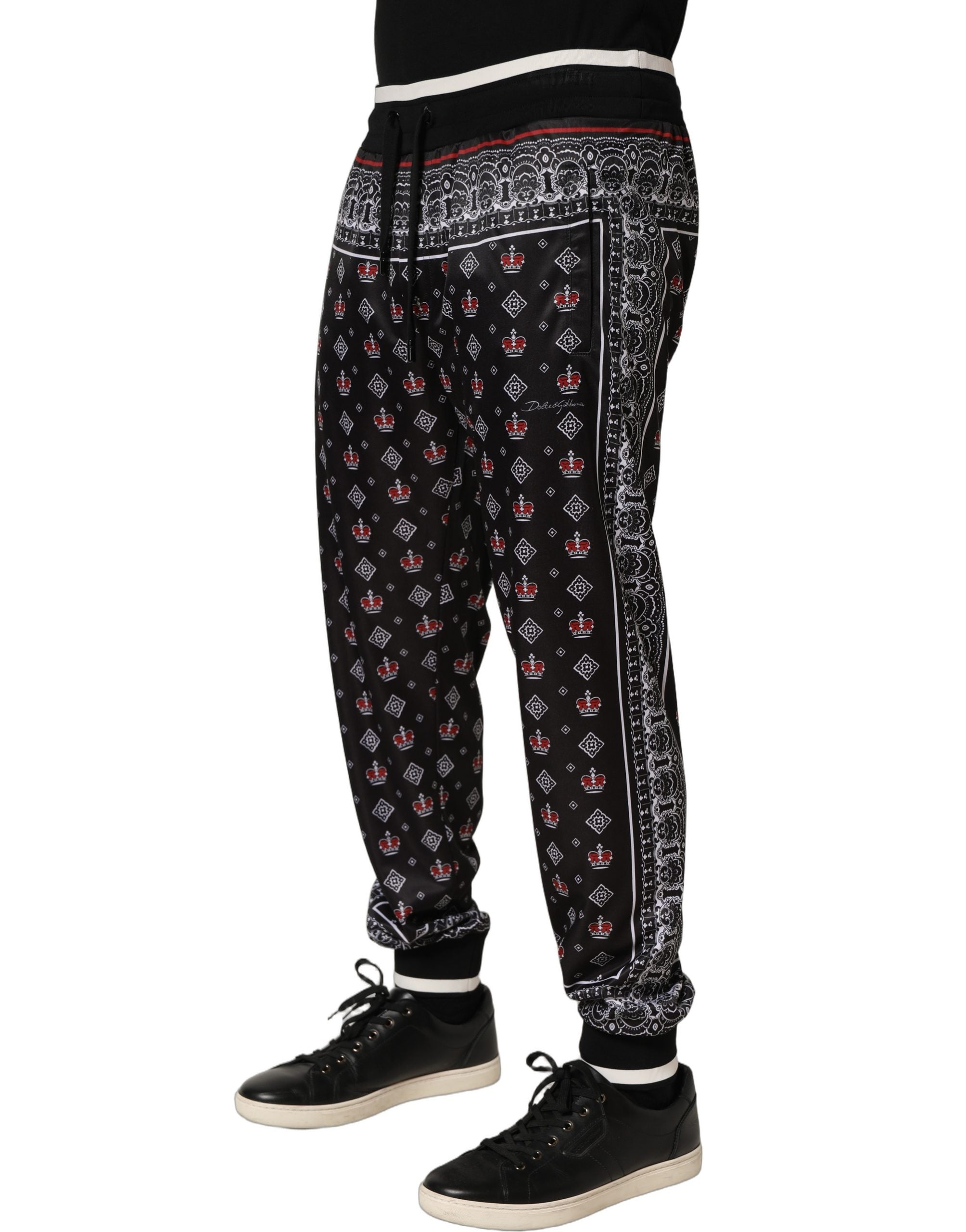 Black Bandana Crown Jogger Men Trouser Pants