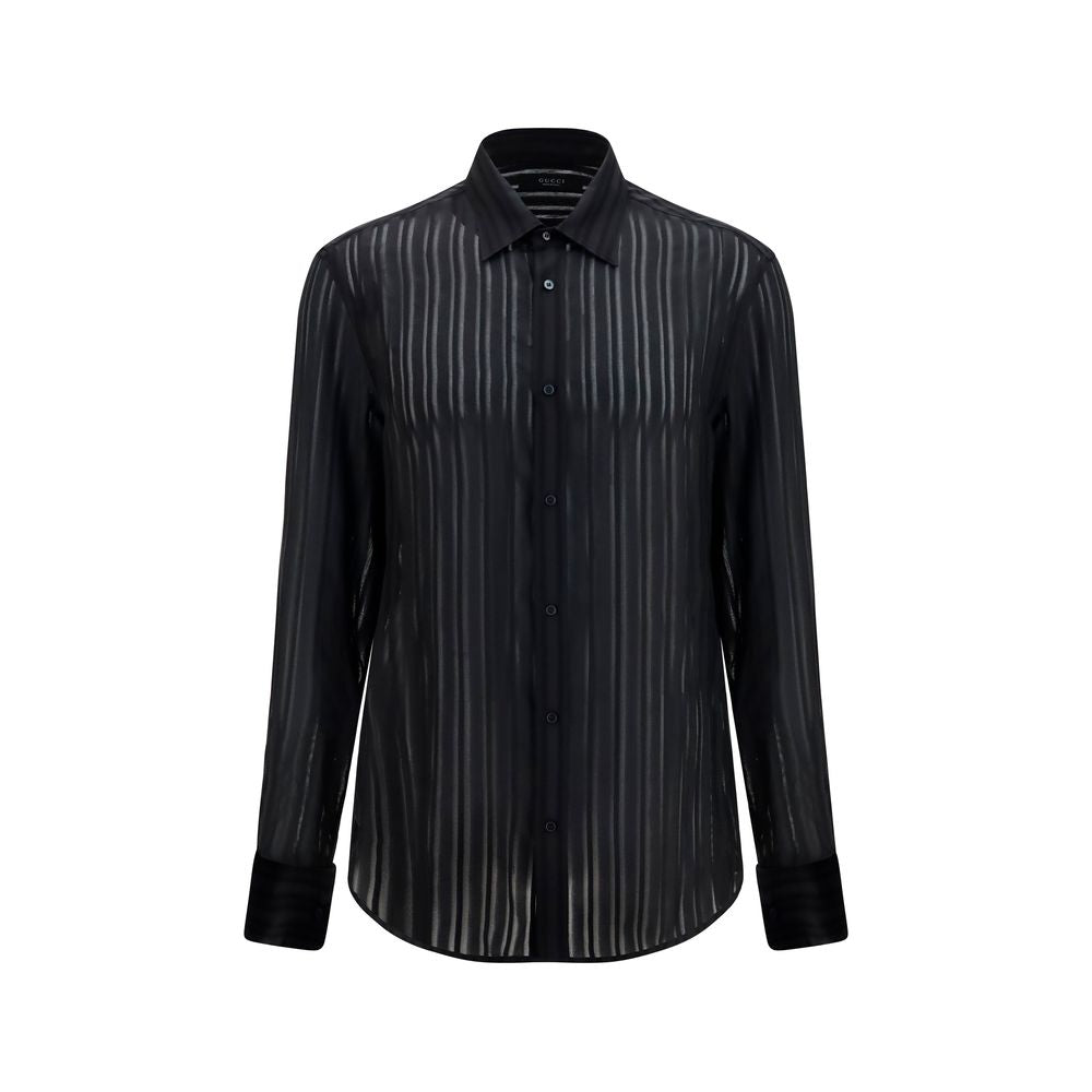 Black Silk Dress Shirt