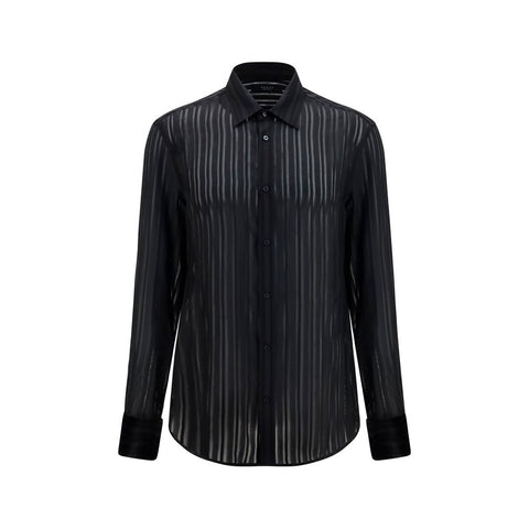 Black Silk Dress Shirt