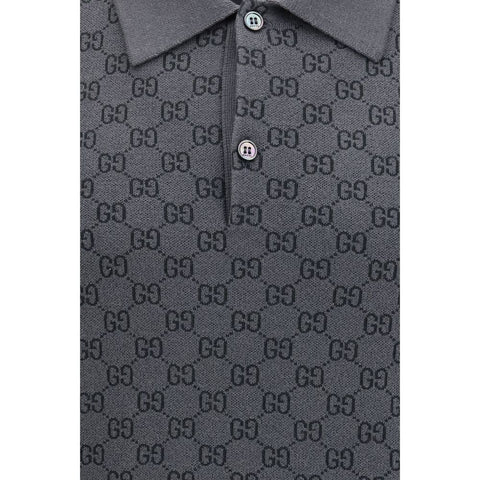 Gray Wool Oves Aries Polo Shirt