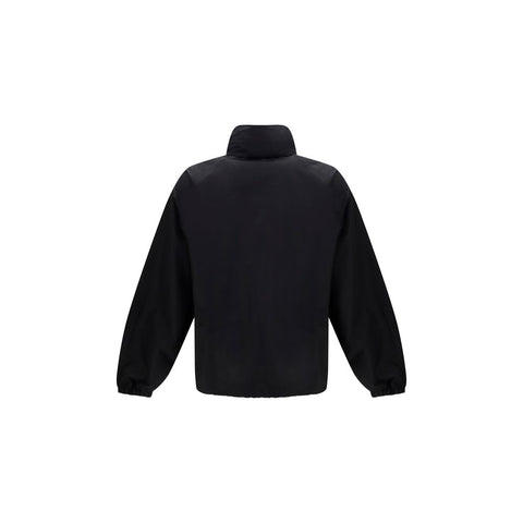 Black Cotton Full-Length Jacket