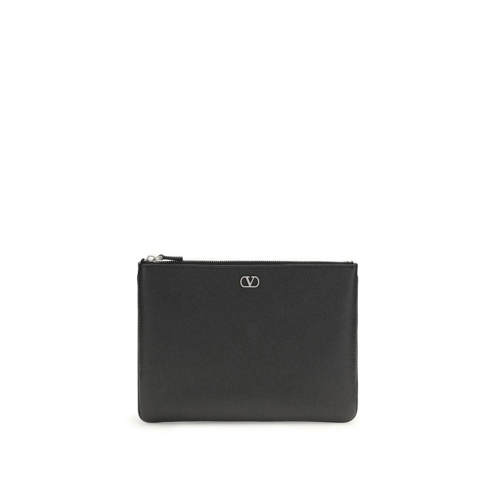 Black Calf Leather Bos Taurus Clutch Bag