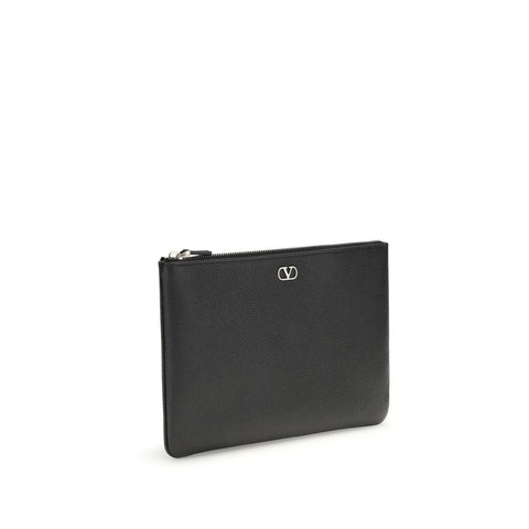 Black Calf Leather Bos Taurus Clutch Bag