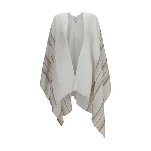 Beige Linen Poncho