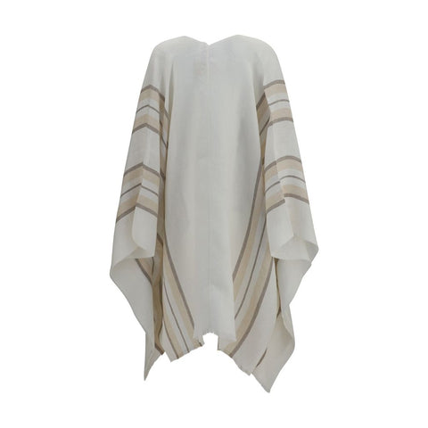 Beige Linen Poncho