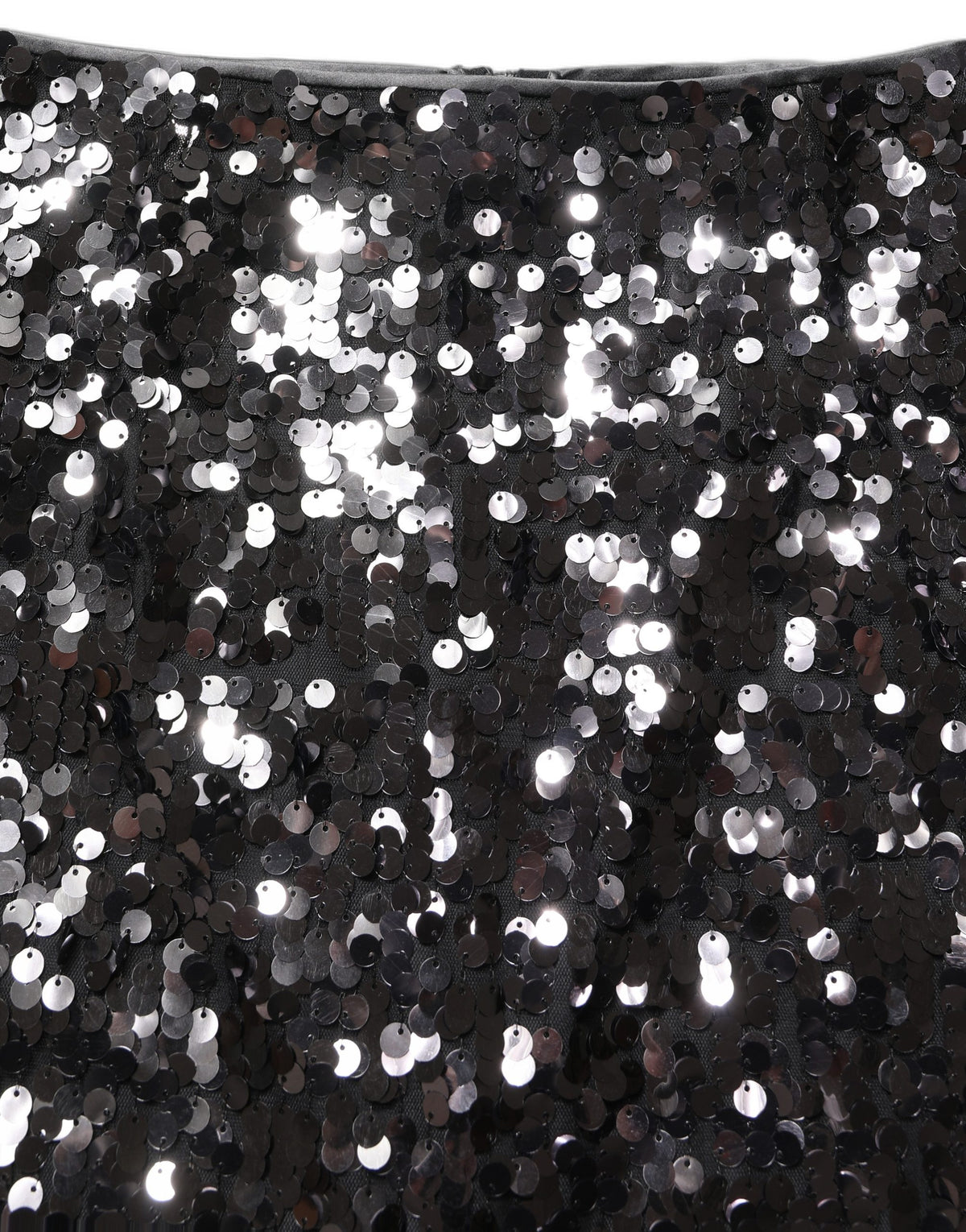Brown Sequinned Embellished Pencil Cut Skirt
