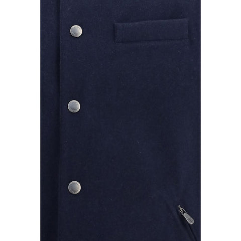 Blue Wool Oves Aries Sleeveless Jacket