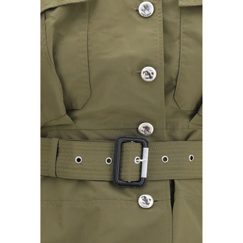 Bicolor Cotton Full-Length Jacket