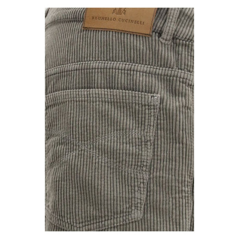 Bicolor Cotton Casual Pants