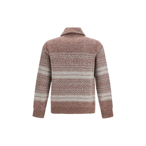 Bordeaux Alpaca Vicugna Pacos Cardigan