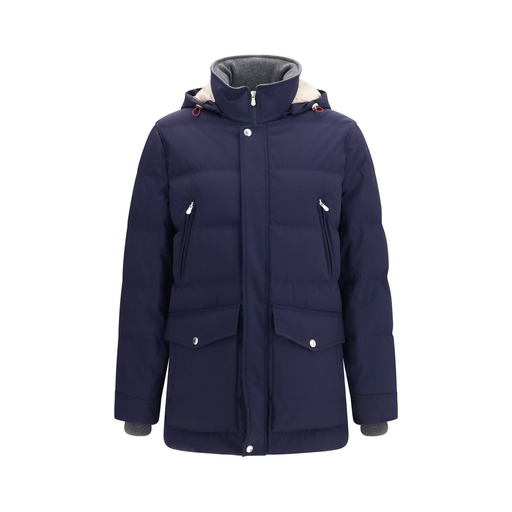 Blue Polyamide Parka