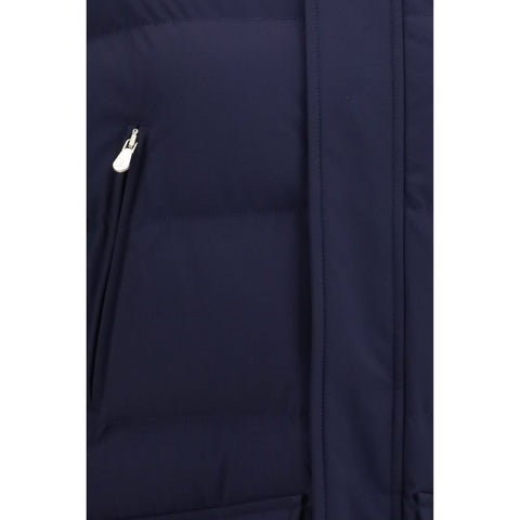 Blue Polyamide Parka